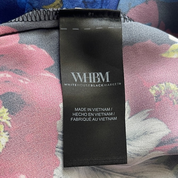 White House Black Market Floral Camisole - Black, Red, Blue - Picture 10 of 12